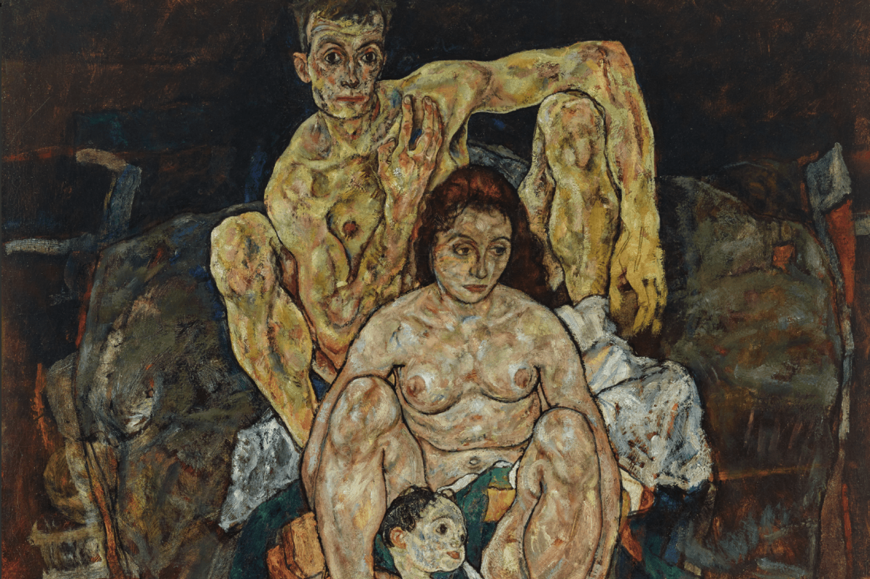Die Familie, Kunstwerk von Egon Schiele im Belvedere